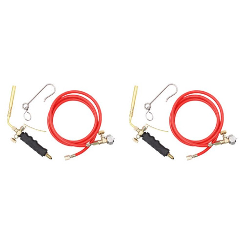 2X Brazing Welding Hose Torch MAPP Propane Soldering Torch with 1.6M Hose