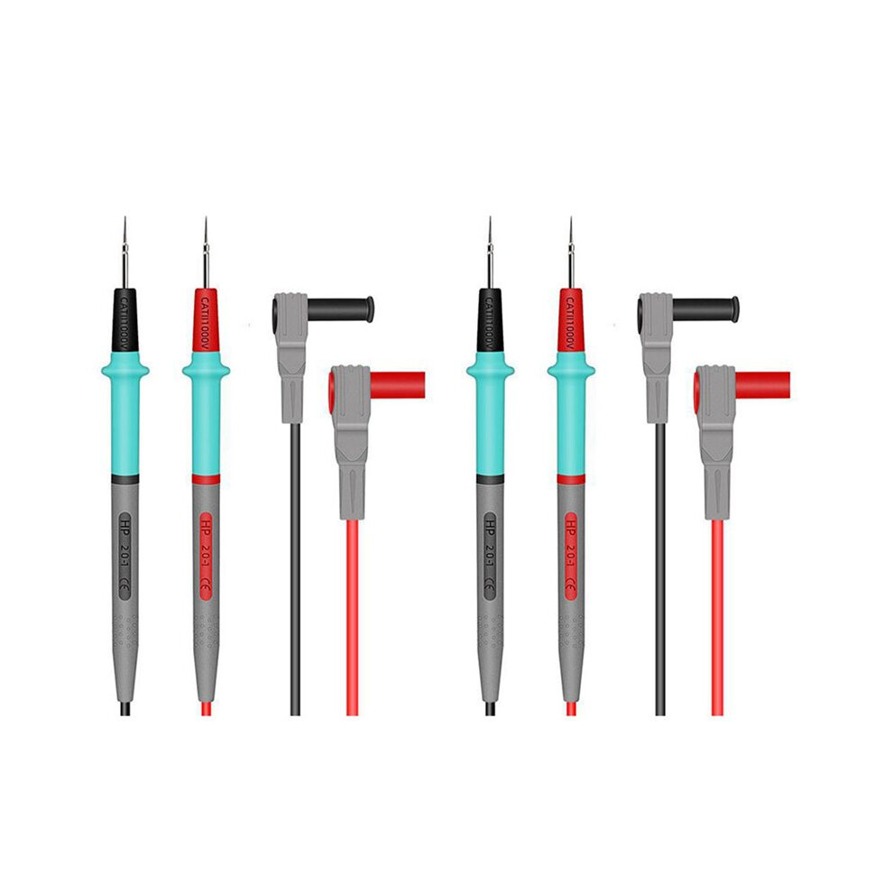 2X Multimeter Test Leads Silicone 1000V 20A Needle-Tip Probe Tester Multimeter Cable 6031329043649