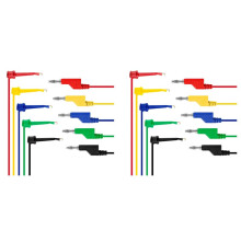 10PCS Test Hook Wire Stackable Banana Plug to Grabber Multimeter Test Lead Set Flexible Wire Leads 500V/5V 39 Inch
