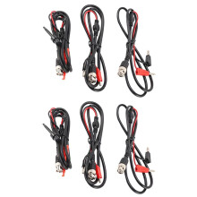 6X Oscilloscoopsondes BNC Naar Alligator Krokodil Clips BNC Naar Hook Leads BNC Naar Dual Stacking Banana Male Plug Cable