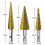 Step Drill Bit 6Pcs Hss Step Drill Bit Set Cone Hole Cutter Taper Metric Nitriding Hex Core Drill Bits Gold 6
