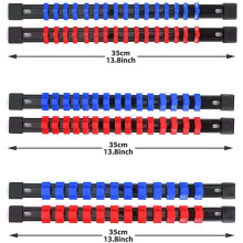 ABS Drive Socket Holder, 1/4 Inch Drive x 96 Clips, 3/8 Inch Drive x 90 Clips, 1/2 Inch Drive x 72 Clips,6 Pieces Set