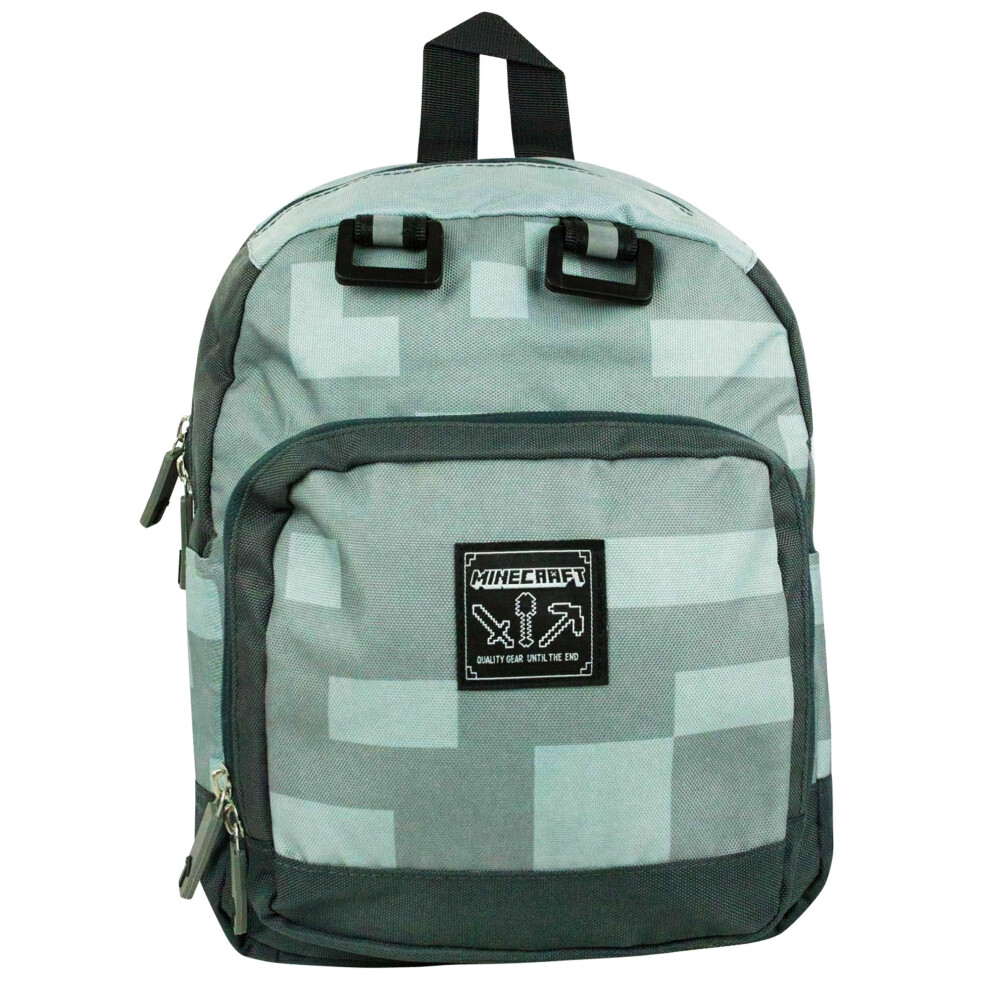 Minecraft Childrens/Kids Official Mini Backpack Silver