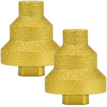 2pcs Diamond Core Drill Bit,20-35-50mm Chamfer Multi-Layer Conical Hole Opener,Diamond Step Drill Bit with Shank M14
