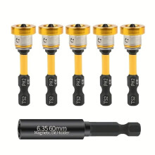 5pcs 50mm Positioning Screwdriver Bits S2 Drywall Screw for Plasterboard Gypsum Board Plasterboard Screw Driver Tools