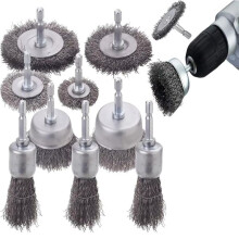 1/4 Inch Hex Shank Wire Brush Wheel Cup Brush Set 10 Pack Wire Brush for Drill 0.012 Inch Steel Crimped Wire Wheel