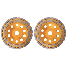 2X 150mm 7 Inch Diamond 2 Row Segment Grinding Wheel Sanding Disc Sander Grinder Cup Abrasive Tools 22mm Hole