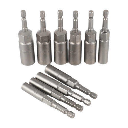 20Pc 1/4 Inch Wrench Hex Bit Socket Set Deep Long 1/2 Inch Impact Drill Socket Adapter Drill Bits 2