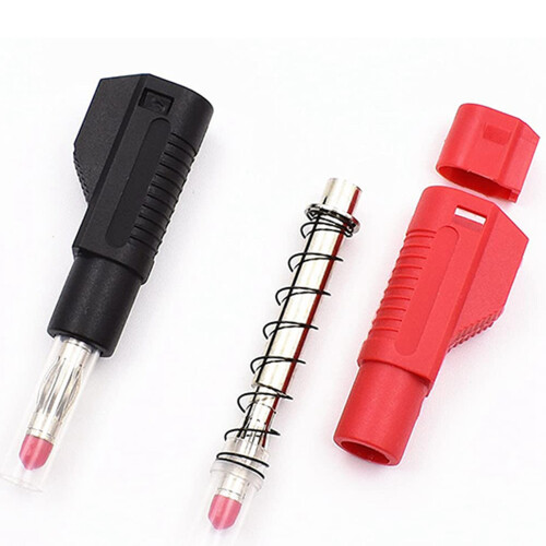 20 Sets Retractable Sheath 4mm Banana Plug Connectors Stackable Wire Solder Multimeter Test Leads Ends Plugs Adapter 2