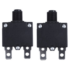2X AC 125/250V 10A Circuit Breaker Thermal Overload Protector Black