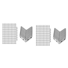 48 Pieces Stainless Steel Corner Braces (1.57 x 1.57 Inch,40 x 40 mm) Joint Right Angle Bracket Fastener L Shaped