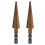 2pcs 1/4 Inch Hex Shank HSS High Speed Steel Titanium Coated Step Drill Bit 3-13mm 1