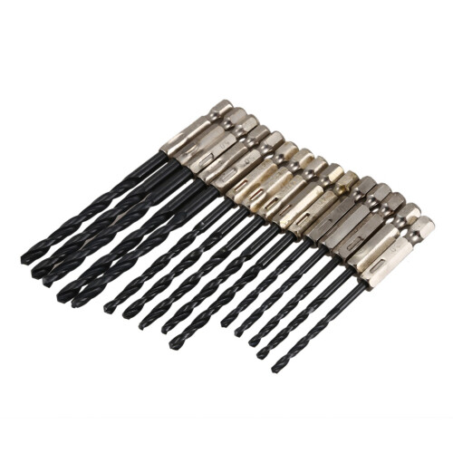 30 Pcs High Speed Steel Titanium Coated Drill Bits Set 3 4 5 mm Hex Shank 1