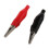 60 Pcs Black Red Soft Plastic Coated Testing Probe Alligator Test Clip 2