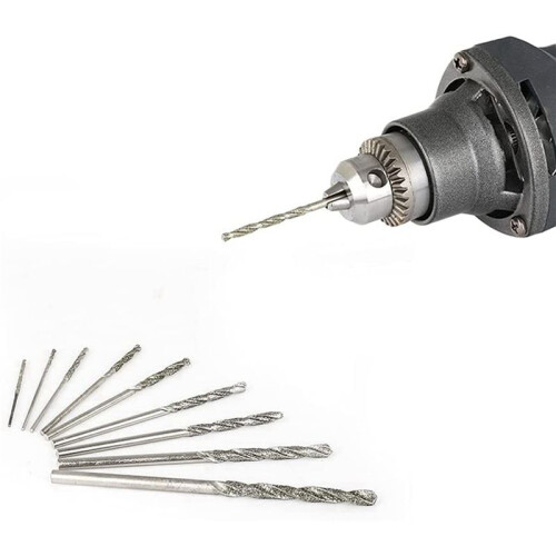 20 Pieces Diamond Drill Bits Set Twist Diamond Tip Drill Bit Heavy Duty  Diamond Drill Bit Set for Glass Tile 2