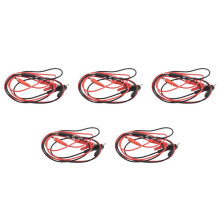 5X 1M Long Alligator Clip to Banana Plug Test Cable Pair for Multimeter