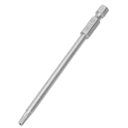 20Pcs 100mm Length 1/4 Inch Hex Shank T20 Torx Security Screwdriver Bits, Silver Gray 2