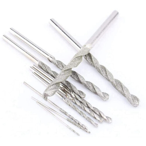 20 Pieces Diamond Drill Bits Set Twist Diamond Tip Drill Bit Heavy Duty  Diamond Drill Bit Set for Glass Tile 1