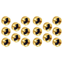 16PCS Solid Brass Propane Bottle Caps Suitable for All 1LB Gas Refill Tank Cylinder Sealed Protect Cap for Outdoor Stove