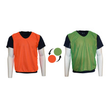 (15 Years, Orange/Green) Precision Unisex Adult Plain Mesh Reversible Training Bib