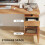 Homcom HOMCOM Computer Desk, Writing Table with Cabinet and Drawer, Natural 5