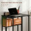 Homcom HOMCOM 63 cm Foldable Computer Desk on Wheels for Small Spaces Black 5