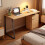 Homcom HOMCOM Computer Desk, Writing Table with Cabinet and Drawer, Natural 7
