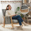 Homcom HOMCOM Modern High Back Rocking Chair with Solid Wood Legs, Light Grey 4