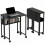 Homcom HOMCOM 63 cm Foldable Computer Desk on Wheels for Small Spaces Black 2