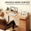 Homcom HOMCOM Computer Desk, Writing Table with Cabinet and Drawer, Natural 4