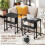 Homcom HOMCOM 63 cm Foldable Computer Desk on Wheels for Small Spaces Black 6