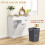 Homcom HOMCOM Sideboard with Trash Bin, Farmhouse Kitchen Sideboard with 2 Drawers 5