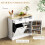 Homcom HOMCOM Sideboard with Trash Bin, Farmhouse Kitchen Sideboard with 2 Drawers 6