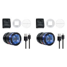 2Stück Lupe 10x, Wiederaufladbare Juwelierlupe mit LED-Licht und Skala, Lupe mit Einstellbarer Brennweite