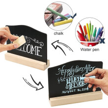 36Pack Chalkboard Signs, Kitchen Notes Chalk Boards with Stands 10X7.2cm Small Blackboard Message Tabletop Board