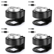4pcs 30X Loupe Magnifier with 6 LED Lights, Rechargeable Desktop Metal Jewelers Loupe, Magnifying Glass with Light