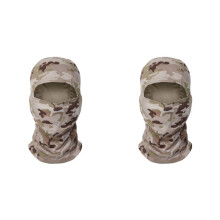 2X Dustproof Sun Face Mask Tactical Camouflage Full Face Mask Hunting Bike Cycling Neck Protection(Camouflage Grey)
