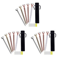 15 Pcs Crystal Diamond Ballpoint Pen, with 15 Ballpoint Pen Refills, 3 Black Velvet Bag, Black Ink