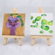 80 Set Display Cavalletto con Tela 8X8 cm Numeri Tavolo Da Sposa Pittura Hobby Pittura Artigianato DIY Disegno Tavolino Cavalletto Regalo
