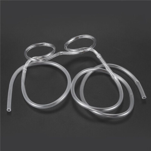 5X Glasses Shape Straw to Drink - Clear 2