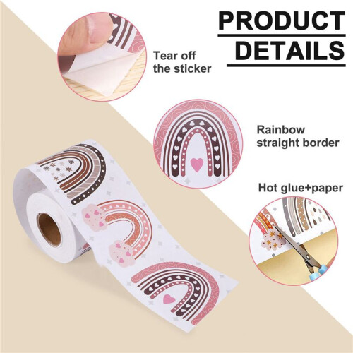 2Stück 20M Boho Regenbogen Bekanntmachung Board Borders Regenbogen Gerade Grenzen Klassenzimmer Oder Hause Schule Dekoration 1