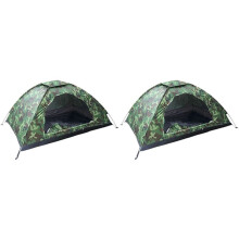 2X 1 Person Portable Outdoor Camping Tent Outdoor Hiking Travel Camouflage Camping Napping Tent
