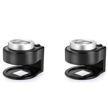 2 Pcs 30X Loupe Magnifier with 6 LED Lights, Rechargeable Desktop Metal Jewelers Loupe, Magnifying Glass with Light