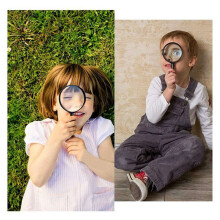 Kids Magnifying Glass 16 Pcs, Plastic Handheld Portable Magnifying Glass Small Children Magnifier Toys for Explorer