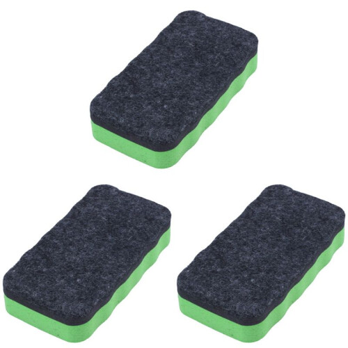 3X Magnetic White Board Dry Wipe Drywipe Cleaner Eraser