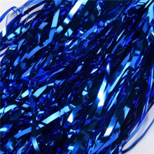 120 Stuks Cheerleading Pom Poms Metallic Folie Cheer Pom Poms met Plastic Handvat voor Volwassenen Kinderen Cheerleaders Party Blauw