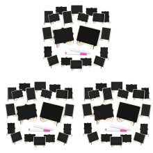 Chalkboard Sign 60 Pack Food Labels for Party Buffet, Wooden Small Chalk Board Signs with Easel Stand for Food Tags