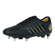 (1 UK Child, Black) Canterbury Childrens/Kids Phoenix 2.0 Leather Soft Ground Rugby Boots