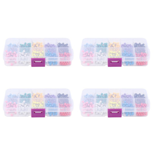 Map Tacks Push Pins Plastic  with Steel Point, 4mm, 2000 Pieces