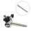 2X Scuba Diving Handle Bar BCD Breathing Regulator Handle Bar for First Stage Fixed Maintenance Sturdy 4